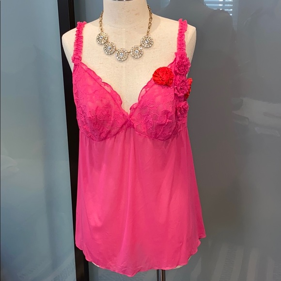 Cacique Pink Rose Cami Size 18/20 - Picture 1 of 6